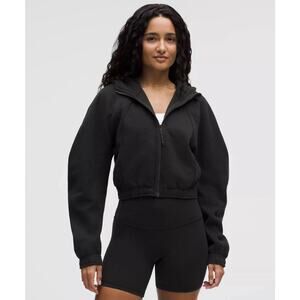 Lululemon Scuba Full-Zip Cropped Hoodie Black XS GUC